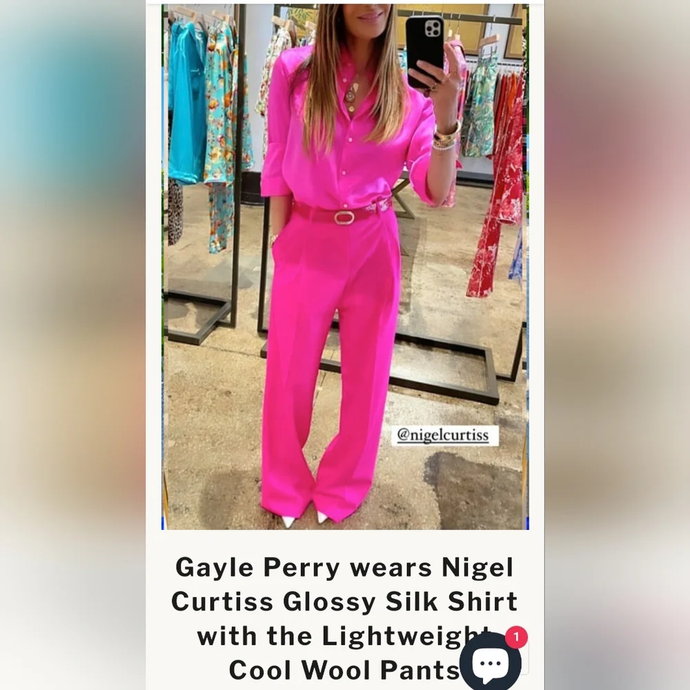 Nigel Curtiss Jim Thot costumized pants in light pink.Made in Italy.Size 50 (IT)